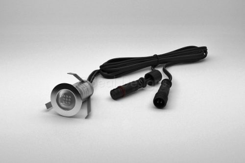 1 x 18mm LED Light Fitting - Stainless Steel Round Bezel