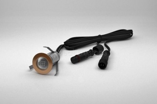 1 x 18mm LED Light Fitting - Copper Round Bezel